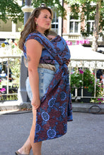 Load image into Gallery viewer, Yaro vävd sjal - Ava Duo Black Blue Random Red - 100% bomull
