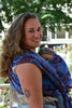 Yaro vävd sjal - Ava Duo Black Blue Random Red - 100% bomull