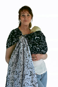 Yaro Ringsling – Boobs Contra Schwarz-Weiß-Ring Sling – 100% Baumwolle – Sale!