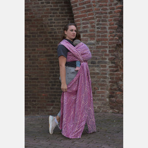 Yaro gewebter Tragetuch – Dandy Duo Fuchsia Türkis Ecru Tencel Seacell – 65 % Baumwolle, 25 % Tencel, 10 % Seacell – Sale!