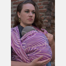 Laden Sie das Bild in den Galerie-Viewer, Yaro Ringsling – Dandy Duo Fuchsia Türkis Ecru Tencel Seacell Ring Sling – 65% Baumwolle, 25% Tencel, 10% Seacell – Sale!
