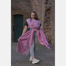 Laden Sie das Bild in den Galerie-Viewer, Yaro gewebter Tragetuch – Dandy Duo Fuchsia Türkis Ecru Tencel Seacell – 65 % Baumwolle, 25 % Tencel, 10 % Seacell – Sale!
