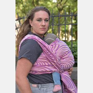 Yaro gewebter Tragetuch – Dandy Duo Fuchsia Türkis Ecru Tencel Seacell – 65 % Baumwolle, 25 % Tencel, 10 % Seacell – Sale!
