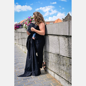 Yaro vävd sjal - Dandy Puffy Black Alapaca Wool - 40% bomull, 40% Baby alpacka, 20% merinoull - Utförsäljning!
