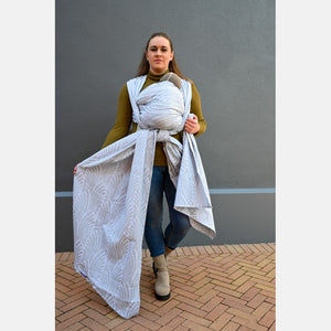 Yaro Woven wrap - Dandy Silver White Wool Blend - 60% Cotton, 30% Wool, 5% Silk, 5% Cashmere - Sale!