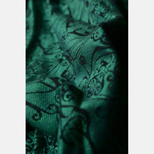 Ladda upp bild till gallerivisning, Yaro ringsjal - Elvish Duo Black Blue-Green Wool Tencel - 50% bomull, 30% merinoull, 20% tencel
