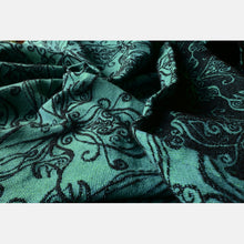 Load image into Gallery viewer, Yaro ringsjal - Elvish Duo Black Petrol Cashmere Tencel Ring Sling - 50% bomull, 30% kashmir, 20% tencel
