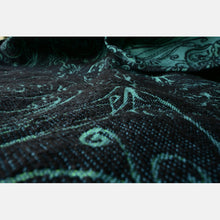 Load image into Gallery viewer, Yaro vävd sjal - Elvish Duo Black Petrol Cashmere Tencel - 50% bomull, 30% kashmir, 20% tencel
