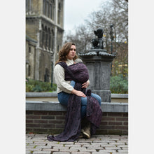 Ladda upp bild till gallerivisning, Yaro vävd sjal - Elvish Duo Black Purple Cashmere - 50% bomull, 50% kashmir - Utförsäljning!
