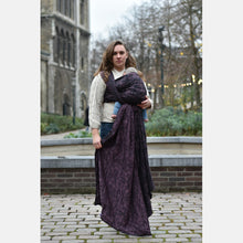 Ladda upp bild till gallerivisning, Yaro vävd sjal - Elvish Duo Black Purple Cashmere - 50% bomull, 50% kashmir - Utförsäljning!
