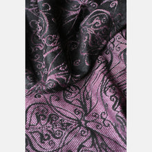 Ladda upp bild till gallerivisning, Yaro vävd sjal - Elvish Duo Black Purple Cashmere - 50% bomull, 50% kashmir
