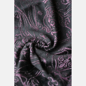 Yaro vävd sjal - Elvish Duo Black Purple Cashmere - 50% bomull, 50% kashmir - Utförsäljning!