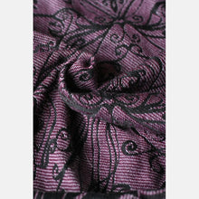 Ladda upp bild till gallerivisning, Yaro ringsjal - Elvish Duo Black Purple Cashmere Ring Sling - 50% bomull, 50% kashmir
