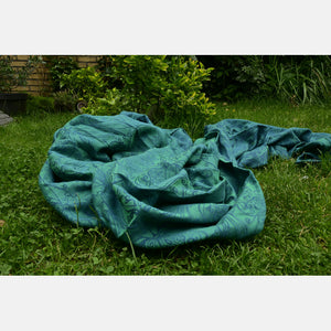 Yaro vävd sjal - Elvish Duo Green Petrol Tencel Seacell - 65% bomull, 25% tencel, 10% seacell - Utförsäljning!
