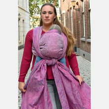 Load image into Gallery viewer, Yaro vävd sjal - Yaro Elvish Duo Pink Turkis Grey Tencel - 80% bomull, 20% tencel
