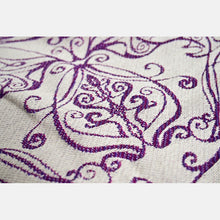 Load image into Gallery viewer, Yaro ringsjal - Elvish Duo Purple Cashmere Ring Sling - 50% bomull, 50% kashmir
