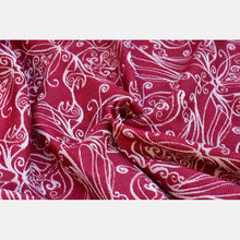 Laden Sie das Bild in den Galerie-Viewer, Yaro vävd sjal - Elvish Duo Red Wool Blend - 60% bomull, 30% merinoull, 5% kashmir, 5% silke
