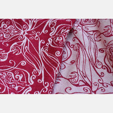 Laden Sie das Bild in den Galerie-Viewer, Yaro vävd sjal - Elvish Duo Red Wool Blend - 60% bomull, 30% merinoull, 5% kashmir, 5% silke
