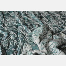 Ladda upp bild till gallerivisning, Yaro ringsjal - Elvish Duo Turquoise Wool Silk Ring Sling - 60% bomull, 30% merinoull, 10% silke
