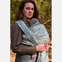 Ladda upp bild till gallerivisning, Yaro ringsjal - Elvish Duo Turquoise Wool Silk Ring Sling - 60% bomull, 30% merinoull, 10% silke

