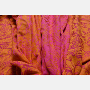 Yaro vävd sjal - Elvish Duo Yellow Pink Orange - 100% bomull - Utförsäljning!