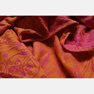 Yaro vävd sjal - Elvish Duo Yellow Pink Orange - 100% bomull - Utförsäljning!