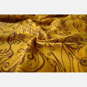 Yaro ring sling - Elvish Duo Yellow Purple Tencel Seacell Ring Sling - 55% cotton, 30% tencel, 15% seacell