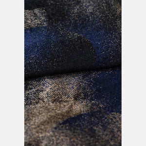 Yaro vävd sjal - Exoplanet Duo Camel Black Blue Wool Blend - 50% ull, 40% bomull, 10% silke - Utförsäljning!