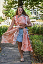 Laden Sie das Bild in den Galerie-Viewer, Yaro vävd sjal - Flowersnake Duo Brick Orange Linen - 70% bomull, 30% linne

