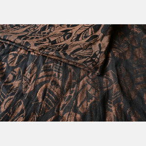 Yaro vävd sjal - Four Winds Black Brown Linen - 60% bomull, 40% linne - Utförsäljning!