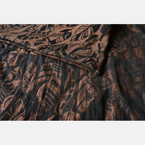Yaro vävd sjal - Four Winds Black Brown Linen - 60% bomull, 40% linne
