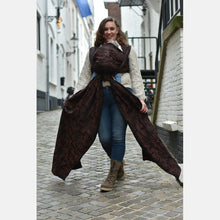 Laden Sie das Bild in den Galerie-Viewer, Yaro vävd sjal - Four Winds Black Brown Linen - 60% bomull, 40% linne - Utförsäljning!
