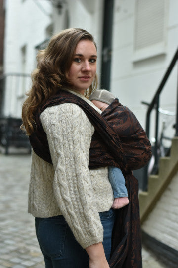 Yaro vävd sjal - Four Winds Black Brown Linen - 60% bomull, 40% linne - Utförsäljning!