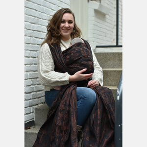 Yaro vävd sjal - Four Winds Black Brown Linen - 60% bomull, 40% linne - Utförsäljning!