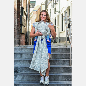 Yaro woven wrap - Four Winds Light-Grey Delave Linen - 60% cotton, 40% linen