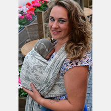 Load image into Gallery viewer, Yaro woven wrap - Four Winds Light-Grey Delave Linen - 60% cotton, 40% linen
