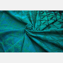 Laden Sie das Bild in den Galerie-Viewer, Yaro Ringsling – La Fleur Meta Schwarz Grün Petrol Ring Sling – 100 % Baumwolle – Sale!
