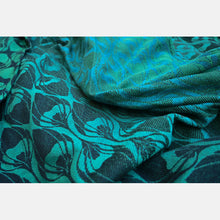 Laden Sie das Bild in den Galerie-Viewer, Yaro Ringsling – La Fleur Meta Schwarz Grün Petrol Ring Sling – 100 % Baumwolle – Sale!
