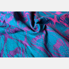Load image into Gallery viewer, Yaro vävd sjal - La Fleur Meta Petrol Purple Fuchsia Tencel - 70% bomull, 30% tencel
