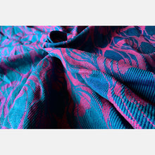 Laden Sie das Bild in den Galerie-Viewer, Yaro vävd sjal - La Fleur Meta Petrol Purple Fuchsia Tencel - 70% bomull, 30% tencel - Utförsäljning!
