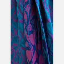 Load image into Gallery viewer, Yaro vävd sjal - La Fleur Meta Petrol Purple Fuchsia Tencel - 70% bomull, 30% tencel
