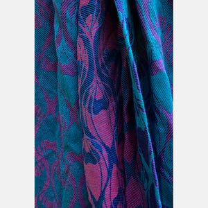 Yaro vävd sjal - La Fleur Meta Petrol Purple Fuchsia Tencel - 70% bomull, 30% tencel - Utförsäljning!