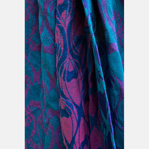 Yaro vävd sjal - La Fleur Meta Petrol Purple Fuchsia Tencel - 70% bomull, 30% tencel