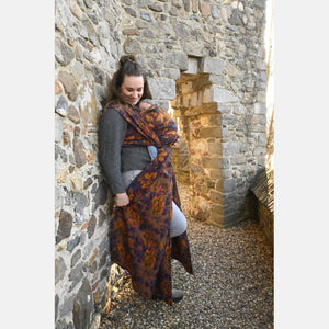 Yaro vävd sjal - La Peonia Trinity Blue Caramel Wool Tencel - 50% bomull, 30% merinoull, 20% tencel - Utförsäljning!