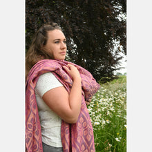 Load image into Gallery viewer, Yaro Woven wrap - La Vita Duo Beige Pale Pink Wool Blend - 50% wool, 40% cotton, 10% silk
