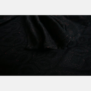 Yaro woven wrap - La Vita Duo Black Alpaca Red Glam - 69% cotton, 30% baby alpaca, 1% glitter