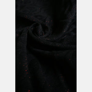 Yaro woven wrap - La Vita Duo Black Alpaca Red Glam - 69% cotton, 30% baby alpaca, 1% glitter