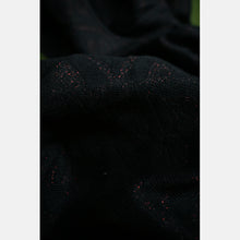 Load image into Gallery viewer, Yaro woven wrap - La Vita Duo Black Alpaca Red Glam - 69% cotton, 30% baby alpaca, 1% glitter
