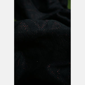 Yaro woven wrap - La Vita Duo Black Alpaca Red Glam - 69% cotton, 30% baby alpaca, 1% glitter