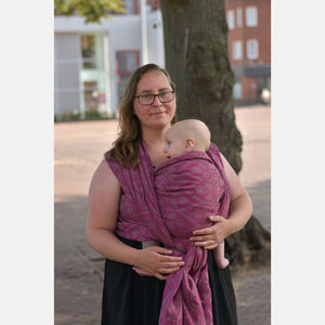 Yaro vävd sjal - La Vita Duo Wildebeast Fuchsia Black Cashmere Wool - 40% bomull, 40% kashmir, 20% merinoull - Utförsäljning!